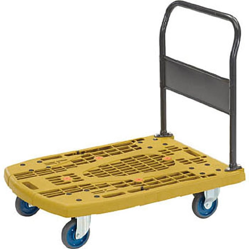 MPK-900-OG カルティオビッグ 固定 TRUSCO 荷重400kg 軽量 ナイロン芯+ゴム車輪 オリーブ色 荷台寸法900×620mm