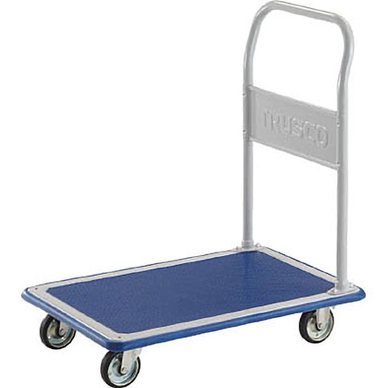 108N ドンキーカート 固定式 TRUSCO ゴム車輪 スチール製 ブルー色