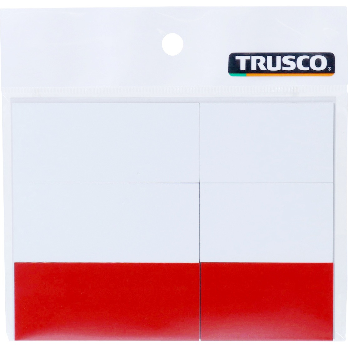 Mwc Rw マグネットダブルカラーシート 赤 白 Trusco 両面 幅 30mm 長さ 70 大 50 小 Mm Mwc Rw 1セット 6枚 通販モノタロウ
