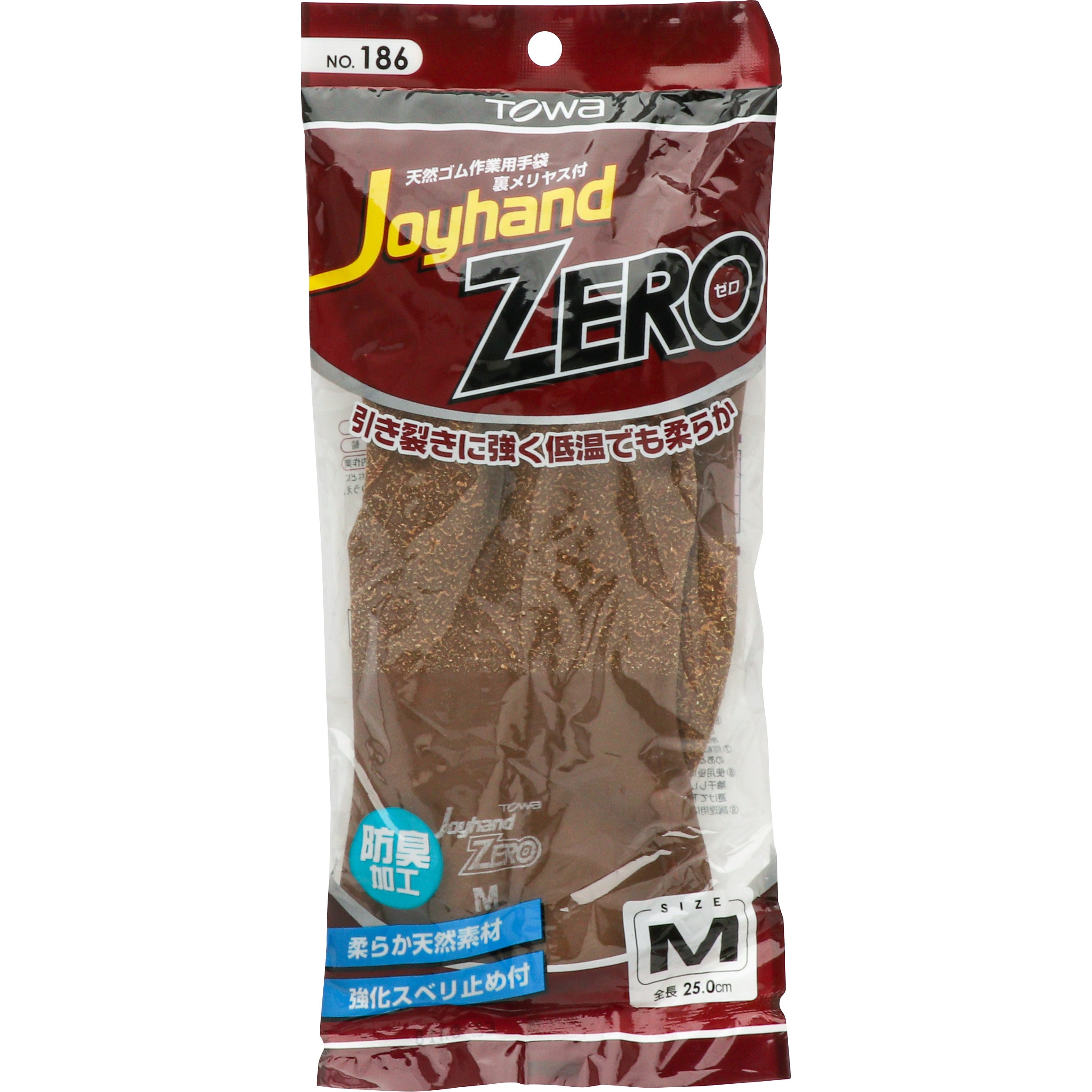186-M 天然ゴム手袋 ジョイハンドZERO TOWA(東和コーポレーション