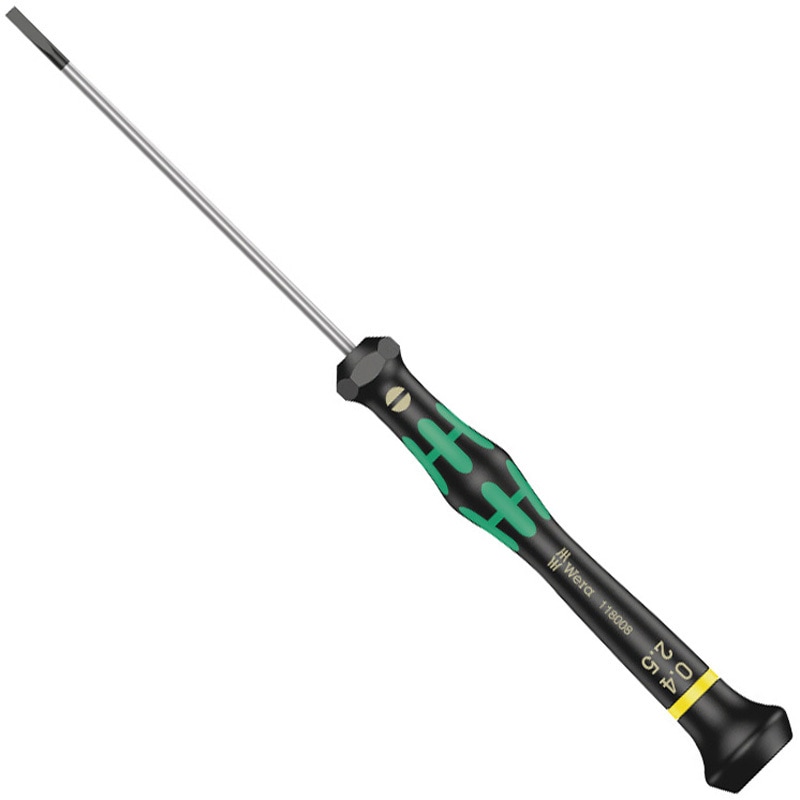 コスメ3点 118008 マイクロドライバー Wera 単品 樹脂 マイナス 軸長80mm先端