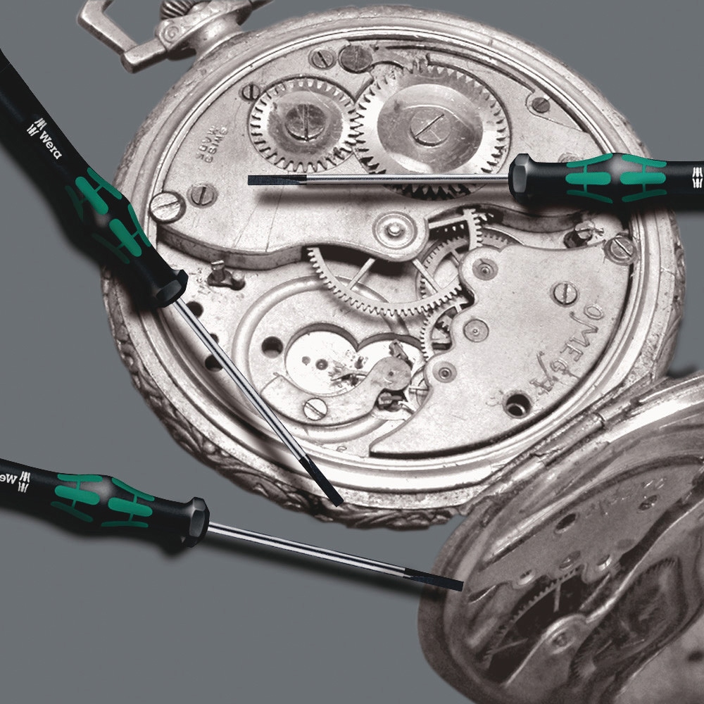 まし様 118010 マイクロドライバー Wera 単品 樹脂 マイナス 軸長80mm先端