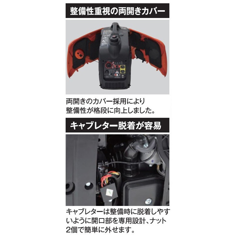 GV-16i インバーター発電機 1．6KVA 1台 工進 【通販モノタロウ】