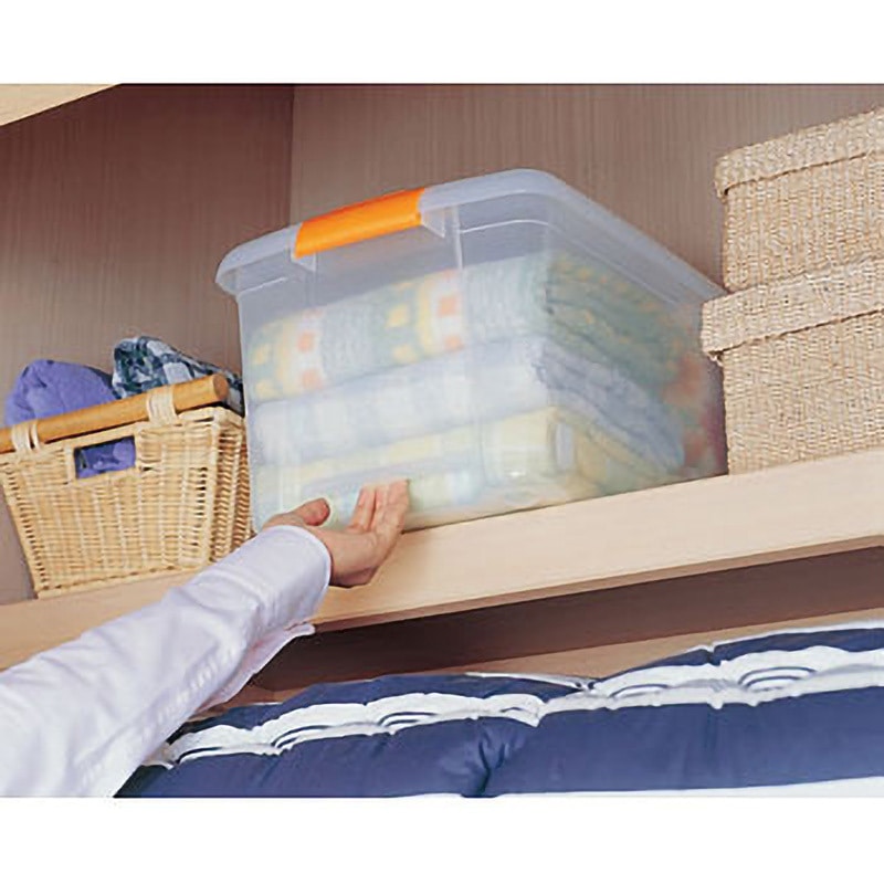 TB-43 高い所BOX アイリスオーヤマ クリア色 バックル式 容量15.3L 外