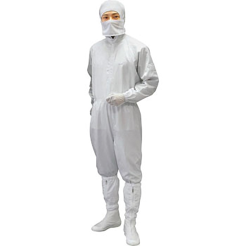 BSC-11021-W-3L フード付つなぎ服 ブラストン ホワイト色 3L  BSC-11021-W-3L