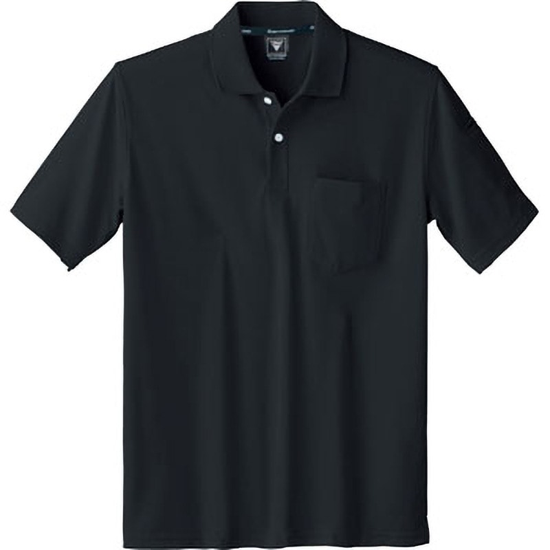 6010 半袖ポロシャツ 静電 ジーベック ワッフル クロ色 サイズ4L