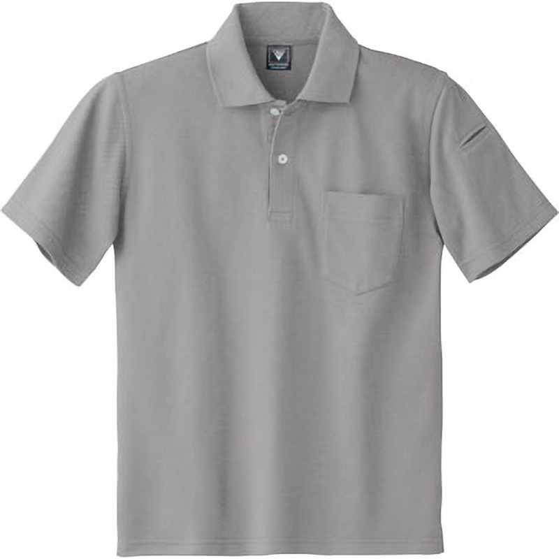 6020 半袖ポロシャツ カノコ ジーベック グレー色 サイズL - 【通販