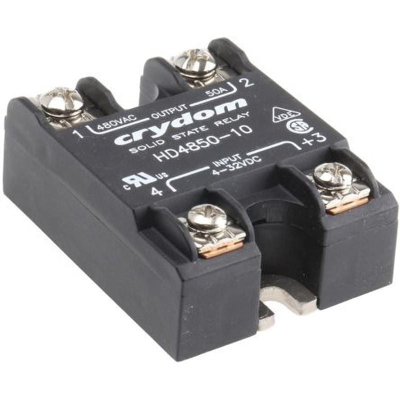 HD4850-10 ソリッドステートリレー， 1a接点 Sensata / Crydom パネルマウント 50A 最大負荷電圧(V):530(実効値)   HD4850-10