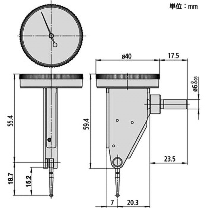 TI-212HX テストインジケータ (てこ式ダイヤルゲージ) TI