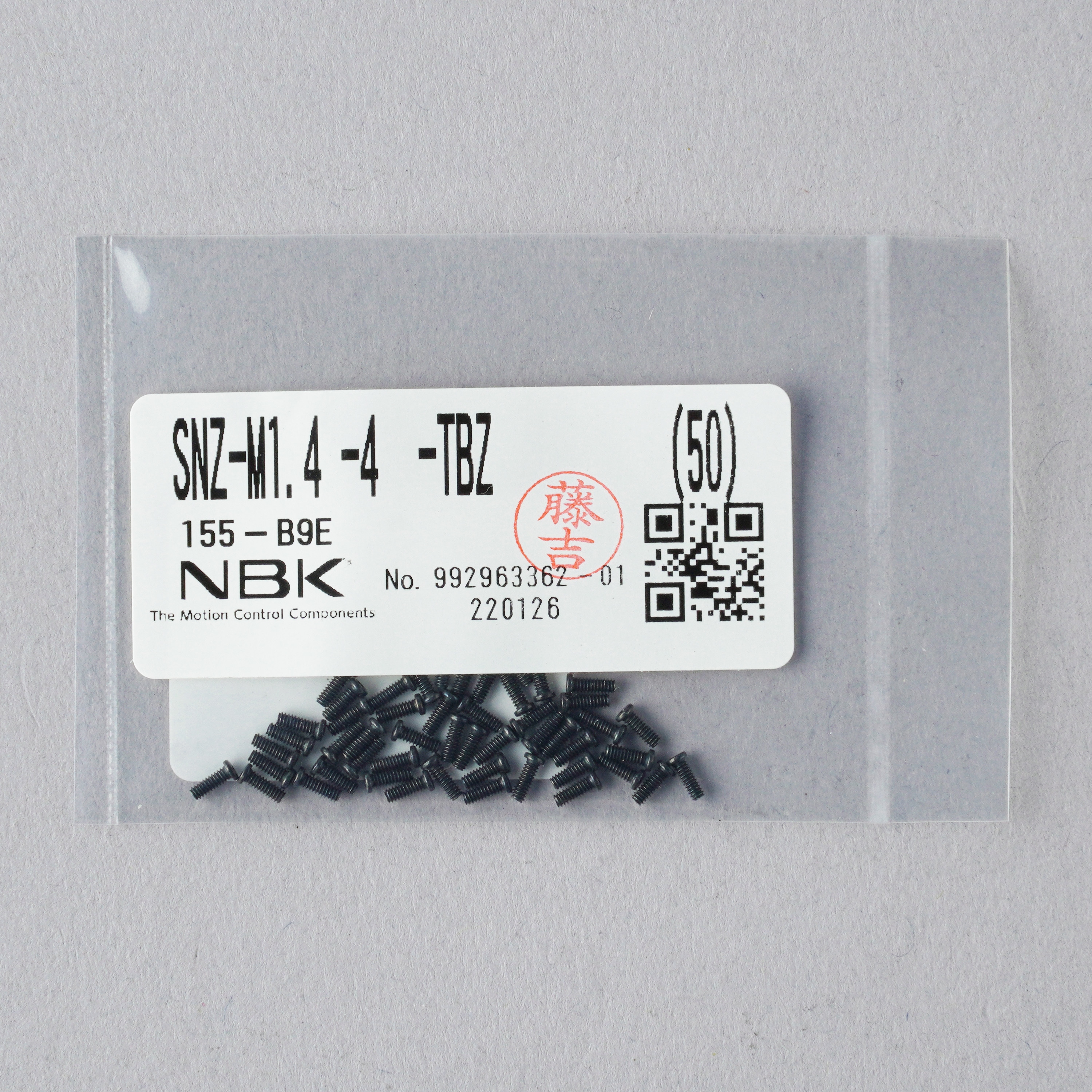 SNZ-M1.4-4-TBZ SNZ 精密機器用なべ小ねじ(微細ねじ) 1パック(50