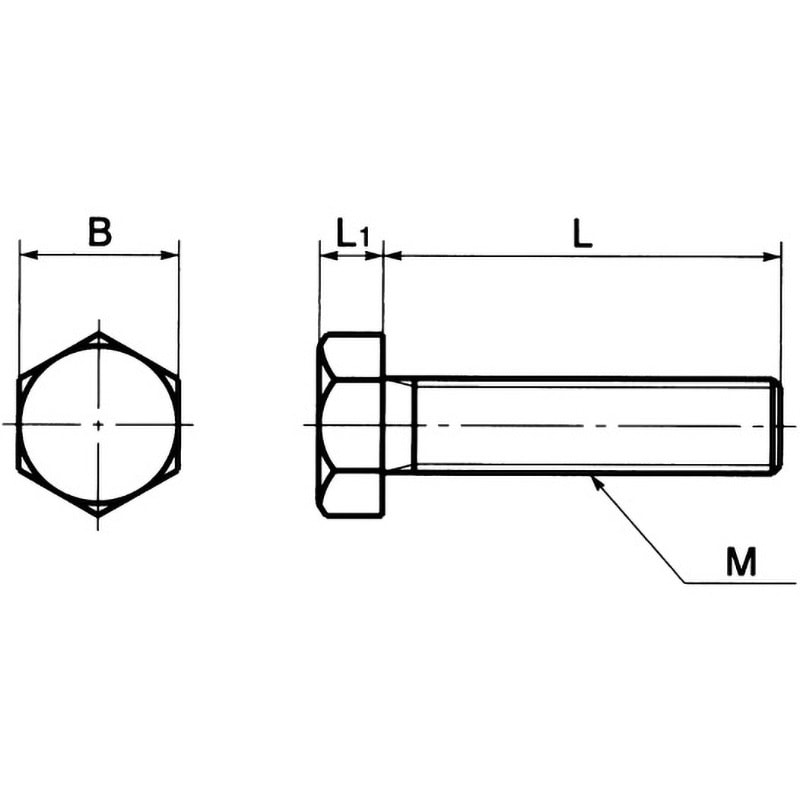 SPT-M8-25-H SPT-H 樹脂ねじ(PTFE：テフロン/六角ボルト) NBK(鍋屋