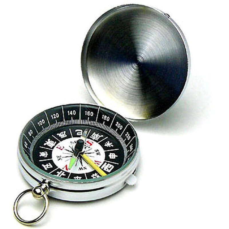 G-452 ポケットコンパス クリアー光学 ストッパー機能 寸法47×62×14mm