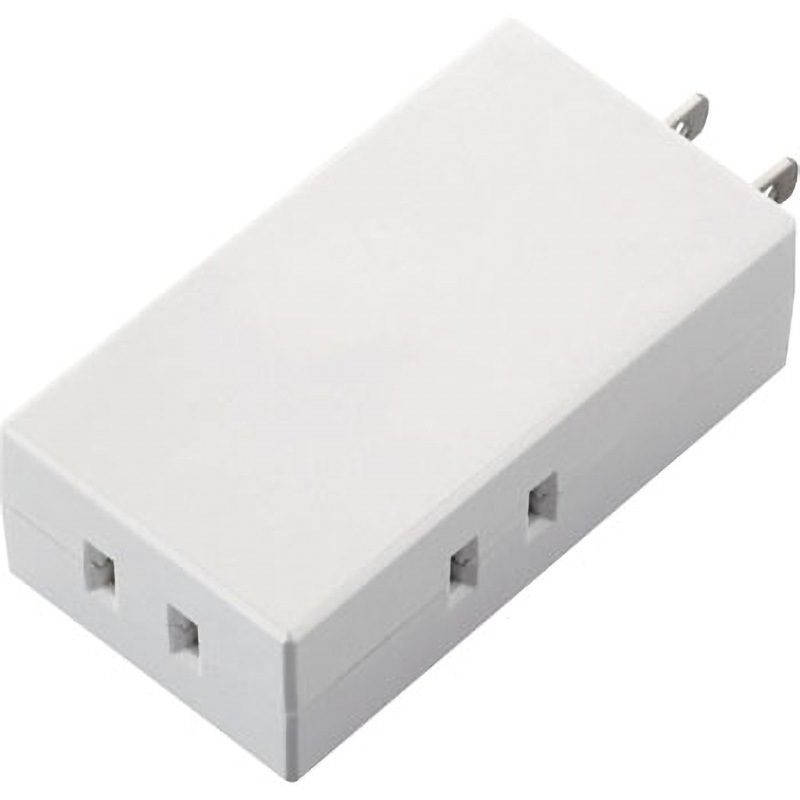 T-TR06-2300WH コーナータップ トリプル スイングプラグ 3個口