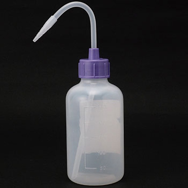 NT洗瓶 カラーcap 細口 250mL 安元化成 PE(ポリエチレン樹脂) 1本