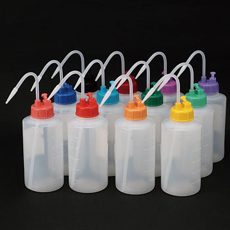 NT洗瓶 B型 カラーcap 500mL 安元化成 PE製 1箱(12本) - 【通販