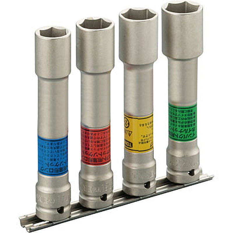 HA404LLN インパクト用薄形ロングホイルナットソケットセット(ホルダー付) TONE(トネ/旧:前田金属工業) 差込角12.7mm  HA404LLN 7,828円