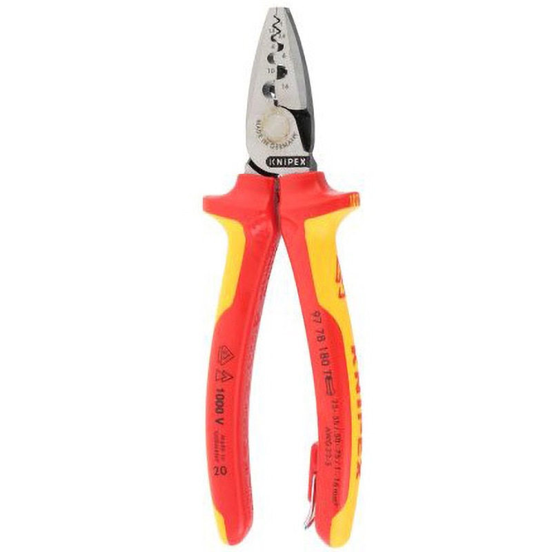 97 78 180 T Knipex 圧着ピンコンタクト Crimp Terminal プライヤー KNIPEX(クニペックス) 1個 97 78 180 T