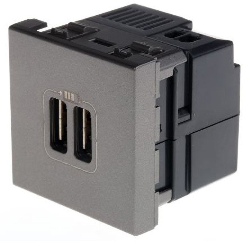 5 725 78 Legrand USBソケット legrand DC5V 1.5A プラスチック製 IP40 マグネシウム色  1個 5 725 78