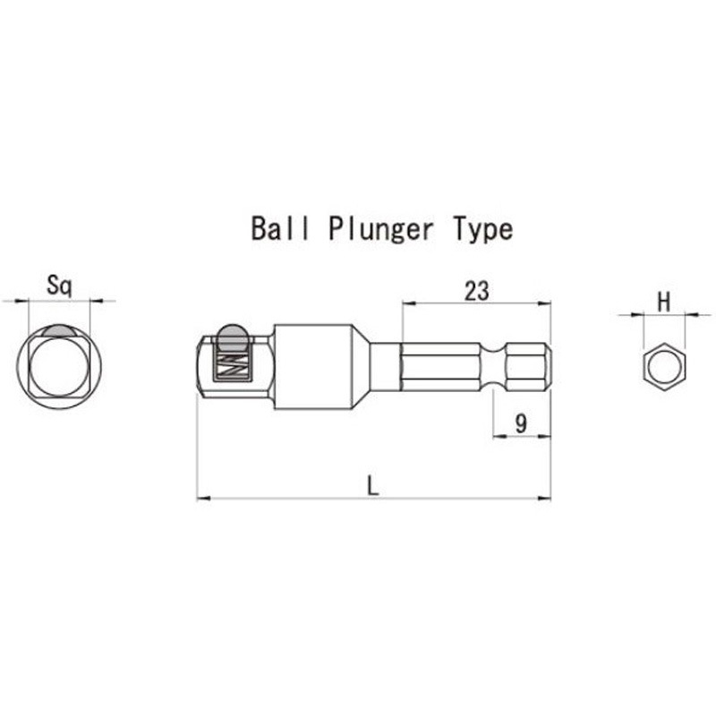 BDA203B(3) BDA ビットアダプター 1セット(3本) ビックス 【通販