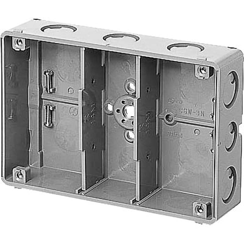 埋込スイッチボックス (塗代無) プラスチック製セーリスボックス 種類3個用 CSW-3N-O