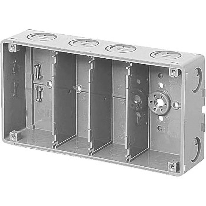 埋込スイッチボックス (塗代無) プラスチック製セーリスボックス 種類4個用 CSW-4N-O