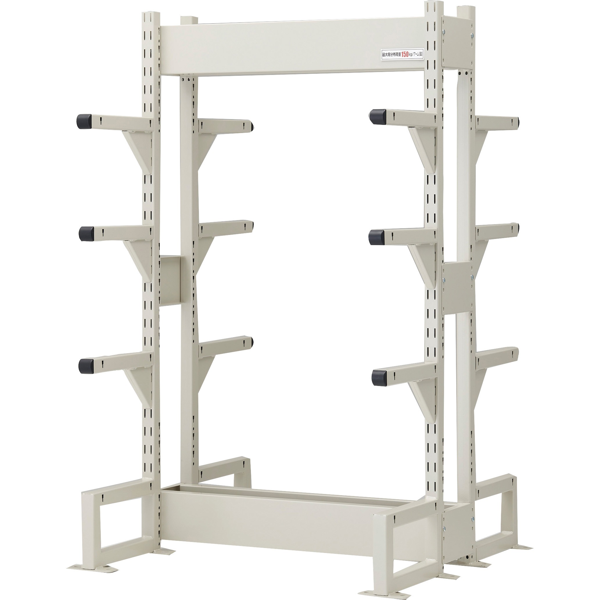 TRUSCO ボルトレス長尺保管棚M1.5 単式連結1800X450XH2400 4段 ( VRM1.5-8654B ) ＴＲＵＳＣＯ ボルトレス長尺保管棚Ｍ１．５ 単式連結