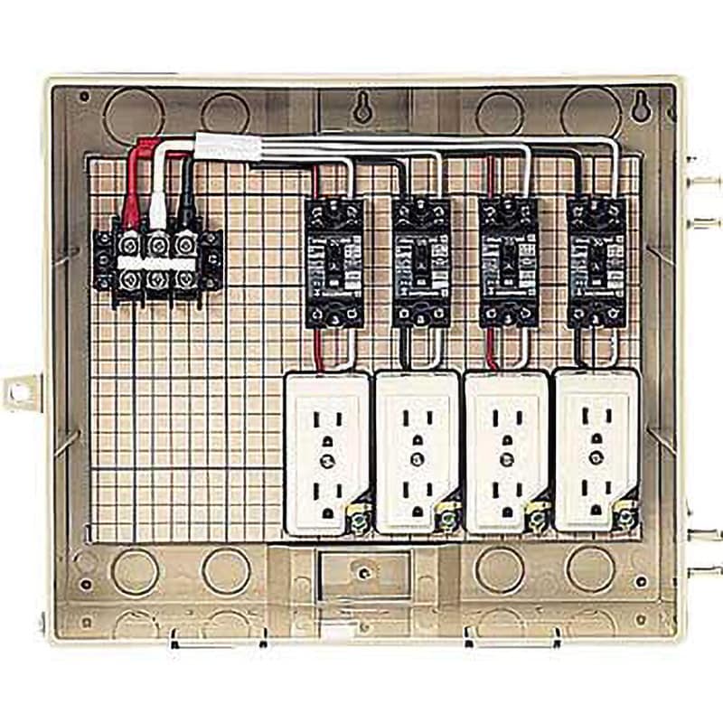 C13-4CTB 屋外電力用仮設ボックス (漏電しゃ断器・分岐ブレーカ