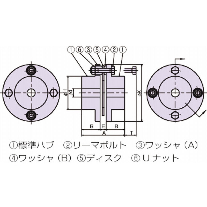 NEF25-HUBB-30P2-SET 椿本チェイン（RS） ツバキ　エクトフレックスＣＰ NEF25-HUBB-30P2-SET つばき産業用機械製品 情報サイト 技術資料 カップリング エクト