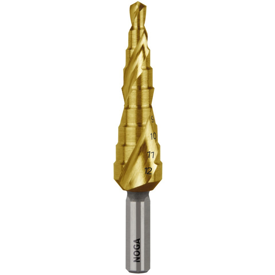 CJS40300T CBN研磨：スパイラル溝 CJS新世代型ステップドリル ハイス+TiNコート ノガ シャンク径10mm  CJS40300T