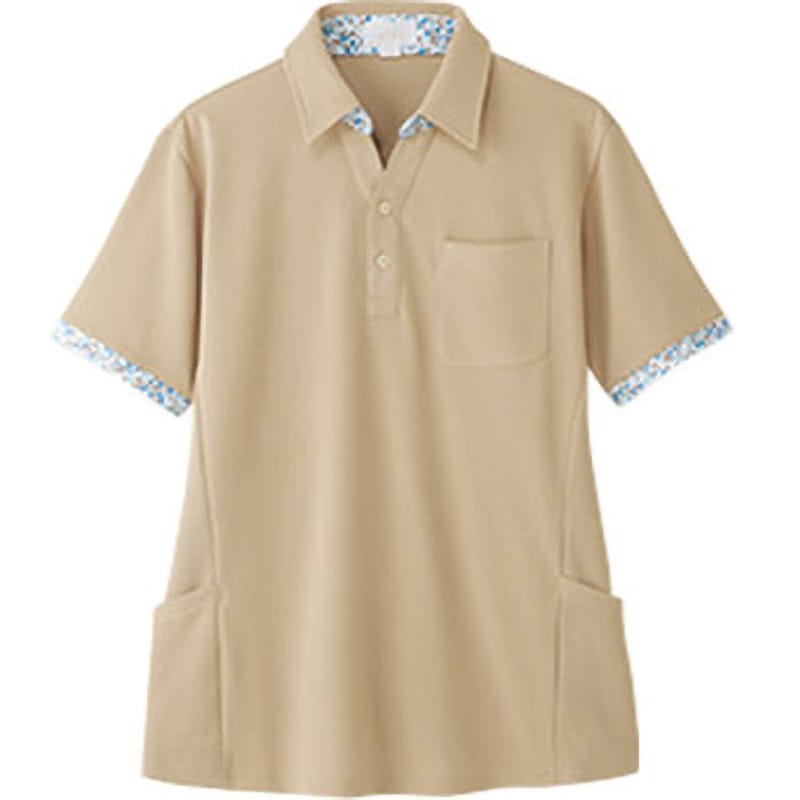 AIK302 PROFeeling 半袖スキッパーニットシャツ/男女兼用 AIK302 シーユーピー ベージュ色 サイズSS