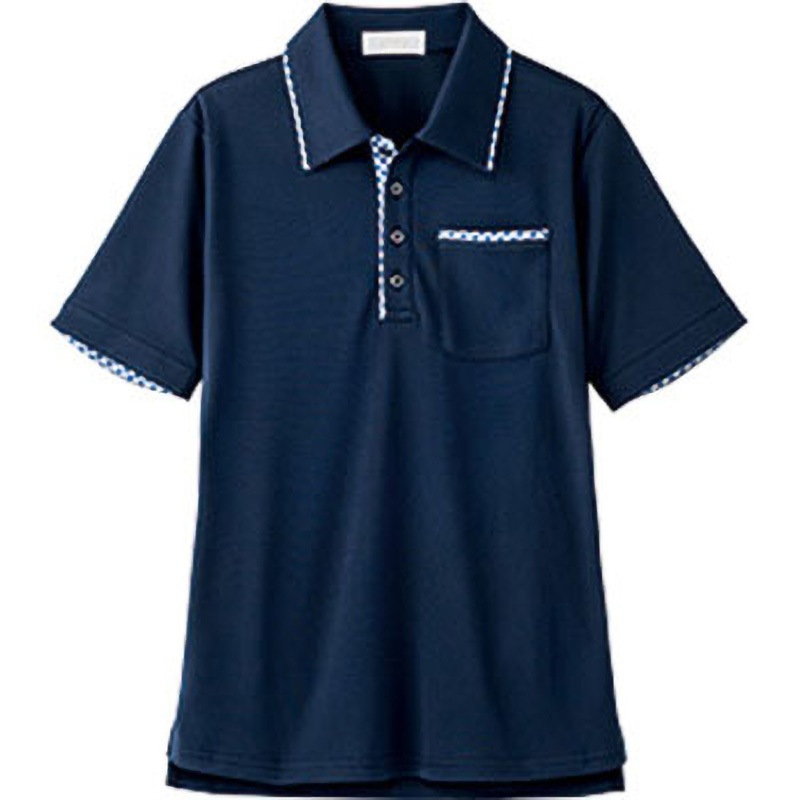 AIK304 PROFeeling 半袖ニットシャツ/男女兼用 AIK304 シーユーピー ネイビー色 サイズSS