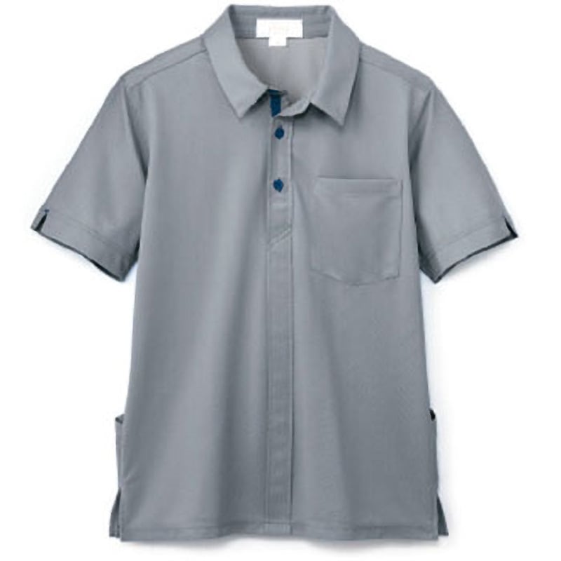 AIK305 PROFeeling 半袖ニットシャツ/男女兼用 AIK305 シーユーピー チャコールグレー色 サイズSS