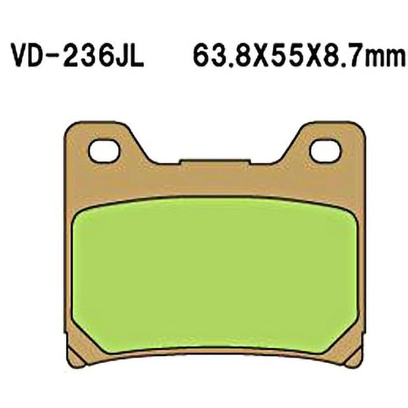 VD-236JL ブレーキパッド(シンタードメタル) 1セット Vesrah 【通販