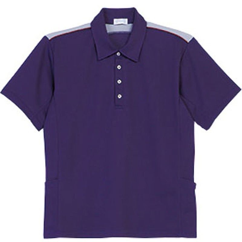 PK372 PROFeeling 半袖ニットシャツ/男女兼用 PK372 シーユーピー パープル色 サイズSS