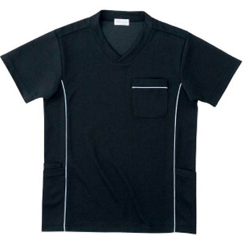 PT318 PROFeeling ニットスクラブ/男女兼用 PT318 シーユーピー ブラック色 サイズ5L