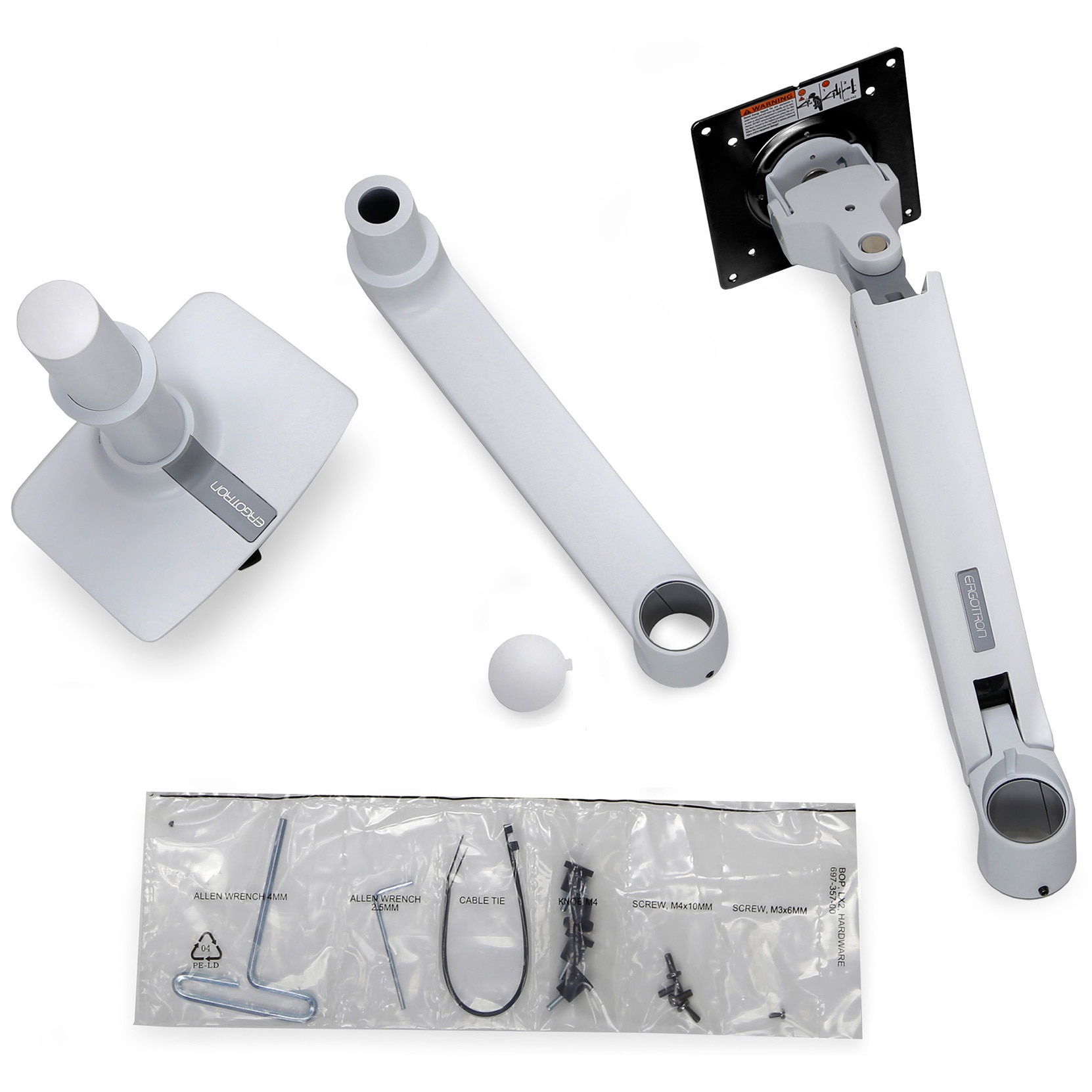 45-490-216 エルゴトロン LX モニターアーム ホワイト 34インチ