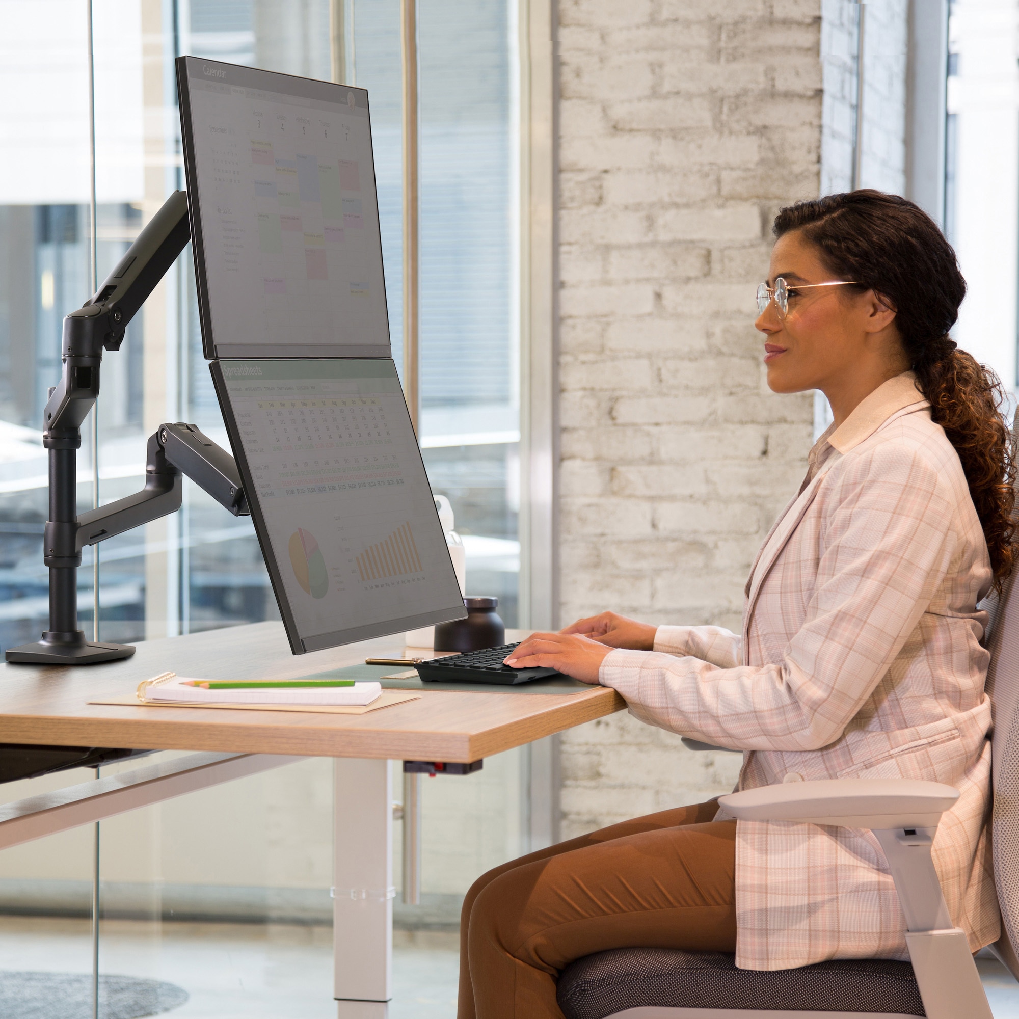 45-492-224 エルゴトロン LX デュアル モニターアーム 縦/横型 2画面