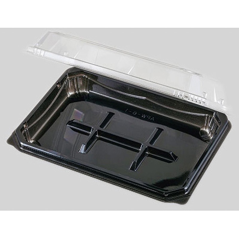 APW-6-1 和菓子容器 APW A-PET エフピコチューパ 黒色  1ケース(50枚×12袋)
