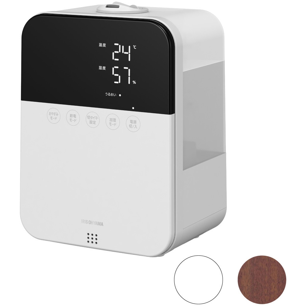 IRIS 加湿器 HDK-35-W 2024年製 HDK-35-W ハイブリッド式加湿器 350ml/h アイリスオーヤマ タンク容量