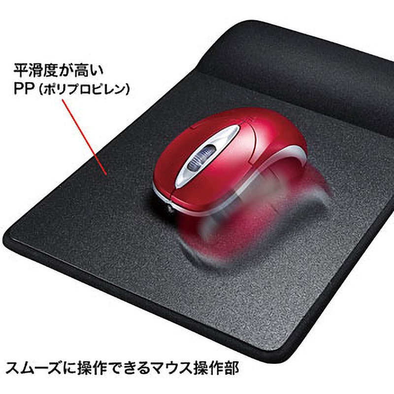 MPD-GELNNBK リストレスト付きマウスパッド 布素材 1個 MPD-GELNNBK リストレスト付きマウスパッド 布素材 1個