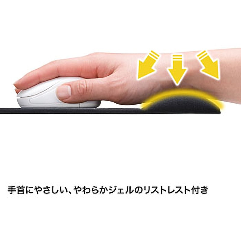 MPD-GELNNBK リストレスト付きマウスパッド 布素材 1個 サンワサプライ