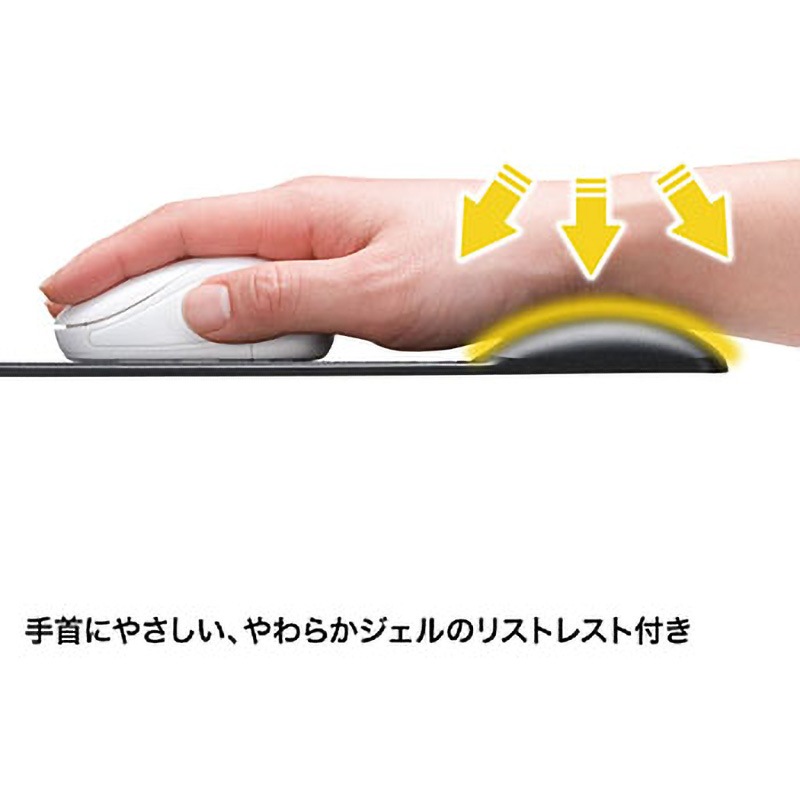 MPD-GELPNBK リストレスト付きマウスパッド レザー調素材 1個