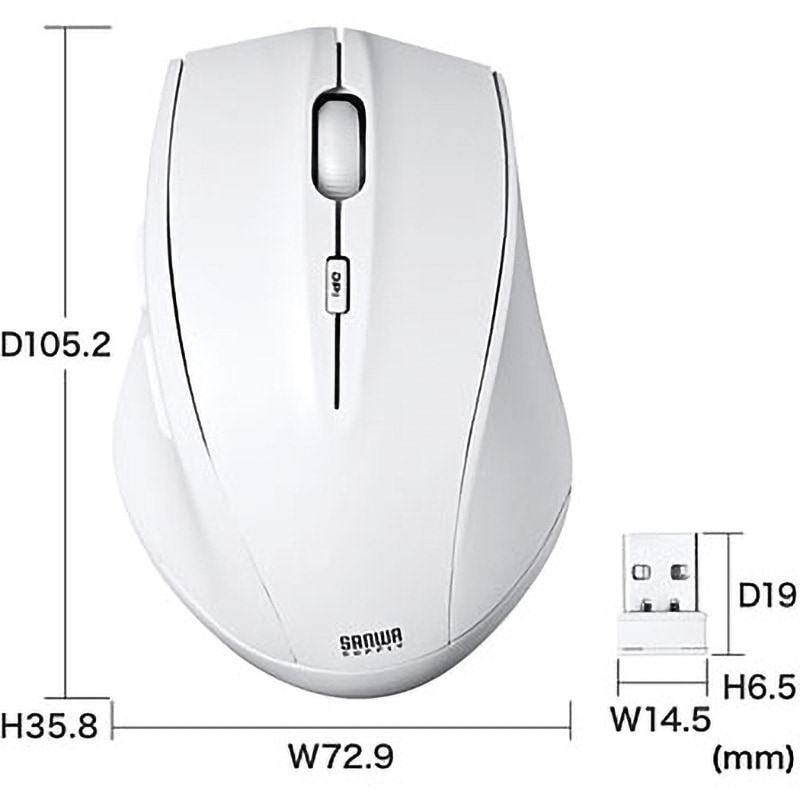 SKB-WL25SETW マウス付きワイヤレスキーボード サンワサプライ USBHID1