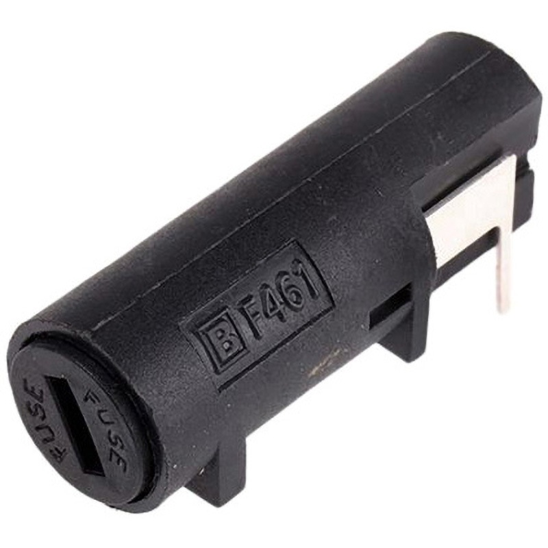 FX0461 Bulgin 基板取り付けヒューズホルダ 10A 5 x 20mm用 カートリッジヒューズ 250V BULGIN 表面実装 適合ヒューズ管サイズΦ5×20mm 1袋(5個) FX0461