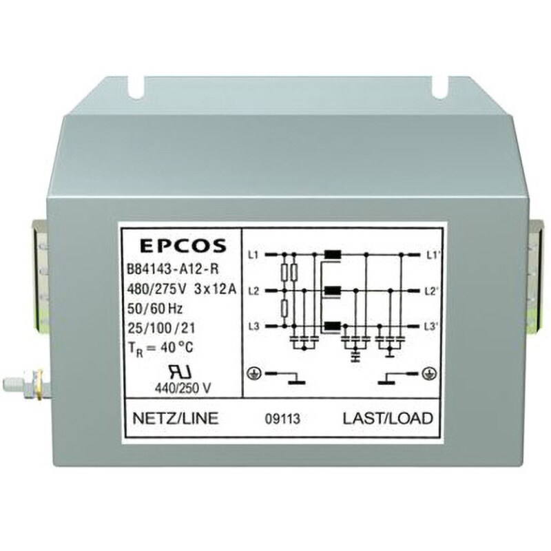 B84143A0012R000 EPCOS RFIフィルタ 三相  フランジマウント 1個 EPCOS 【通販モノタロウ】