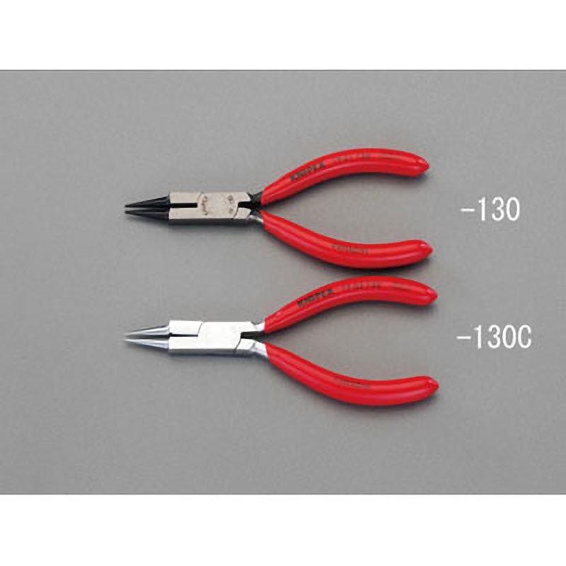 EA537M-130 130mm ラウンドノーズプライヤー(カッター付/磨き) エスコ 1個 EA537M-130