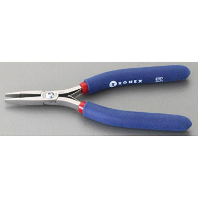 EA537T-6 170mm 精密用プライヤー(ESD/平/バネ付) 1個 エスコ 【通販モノタロウ】