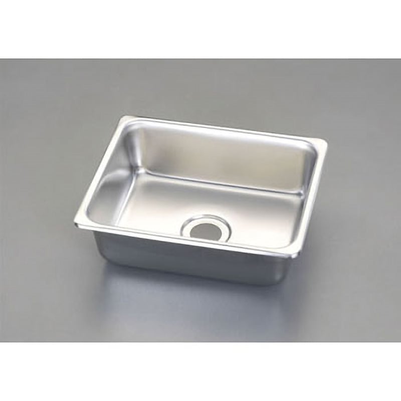 EA468EB-2 325x265x150mm 角型シンク(ステンレス製) エスコ 呼び径40mm  EA468EB-2
