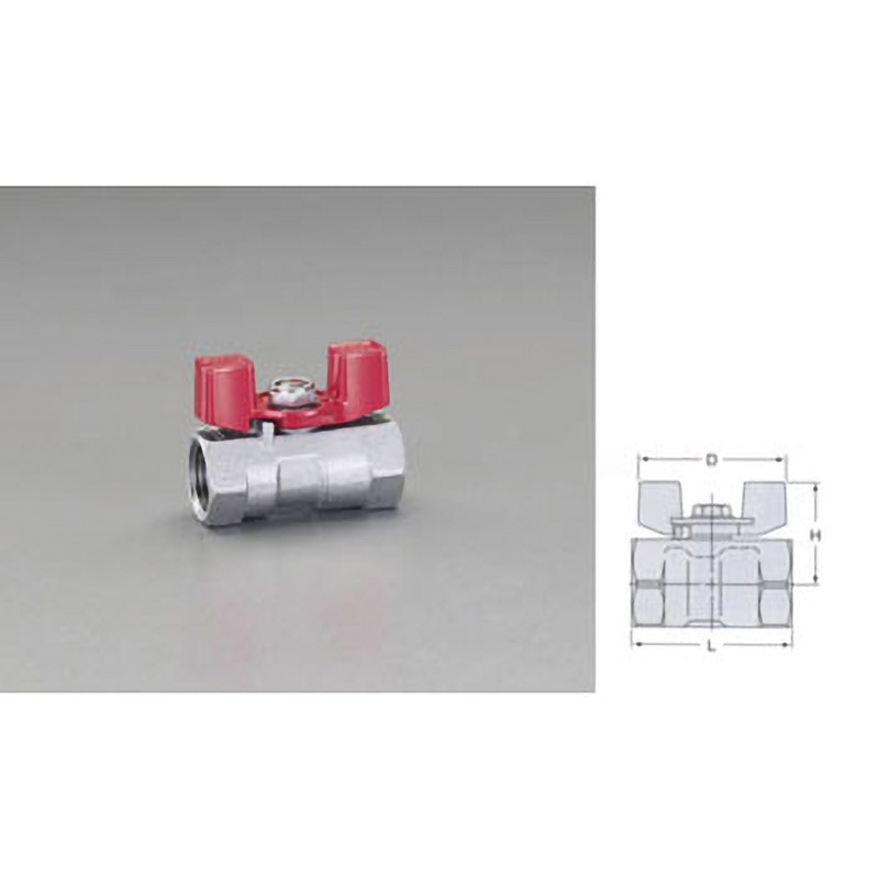 EA470AF-4 Rc 1/2”  ボールバルブ(ステンレス製) 1個 エスコ 【通販モノタロウ】