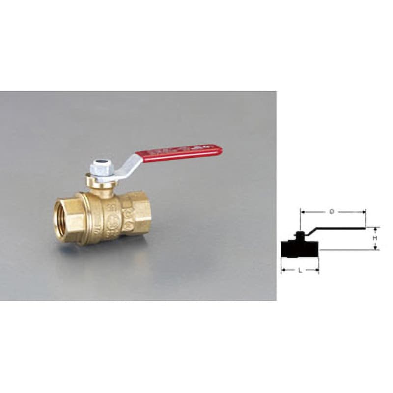 EA470AL-8 NPT   1”   ボールバルブ(真鍮製) 1個 エスコ 【通販モノタロウ】 5,660円